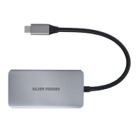 SILVER MONKEY Adapter USB-C - 2x HDMI 4K60Hz, USB-A, PD 100W - 1202273 - zdjęcie 3
